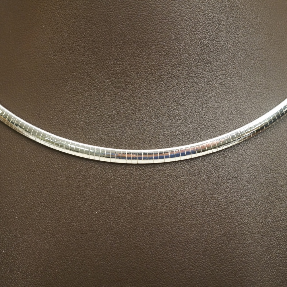 Sterling Silver (.925) 16 Inch Omega Necklace - Picture 3 of 6